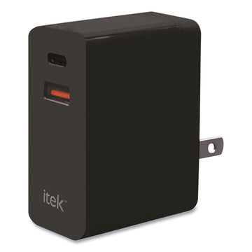 Itek™ Wall Charger, 38 W, Usb-c, Black freeshipping - TVN Wholesale